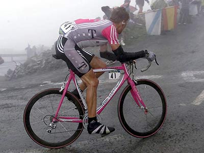 Jan Ullrich tended to push big gears in the mountains - hours of strength endurance work